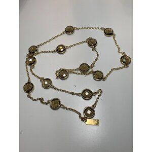 SC Styles 16” Brown Glass Bead Necklace